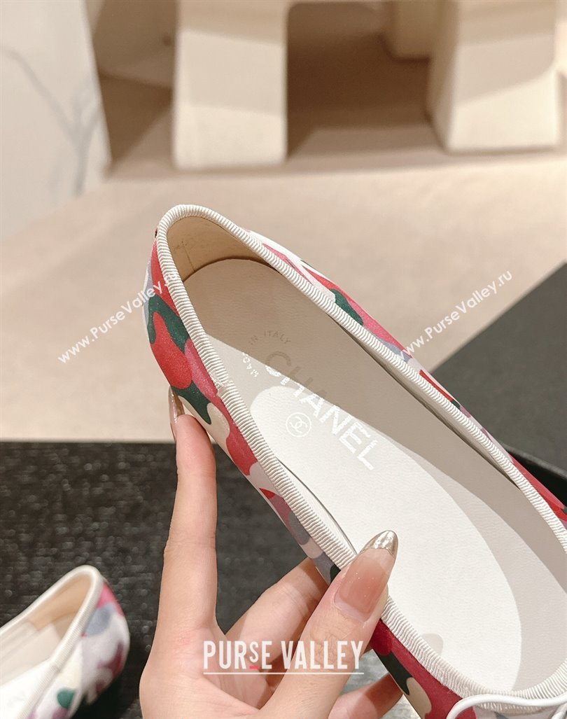 Chanel Classic Printed Grosgrain Ballet Flat with Bow Multicolor 2024 CH101702 (MD-241017014)