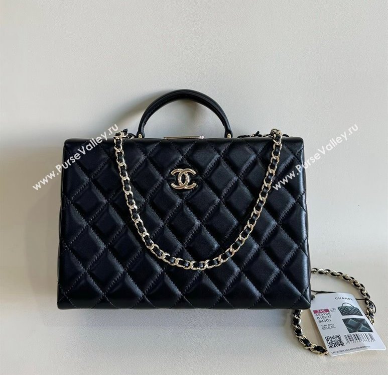 Chanel Quilted Lambskin Box Bag Black 2024 AS5168 TOP (YD-241106021)