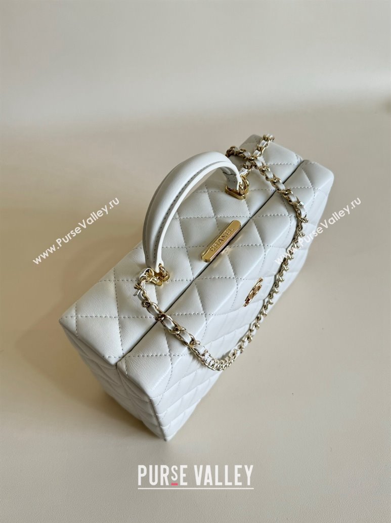 Chanel Quilted Lambskin Box Bag White 2024 AS5168 TOP (YD-241106023)