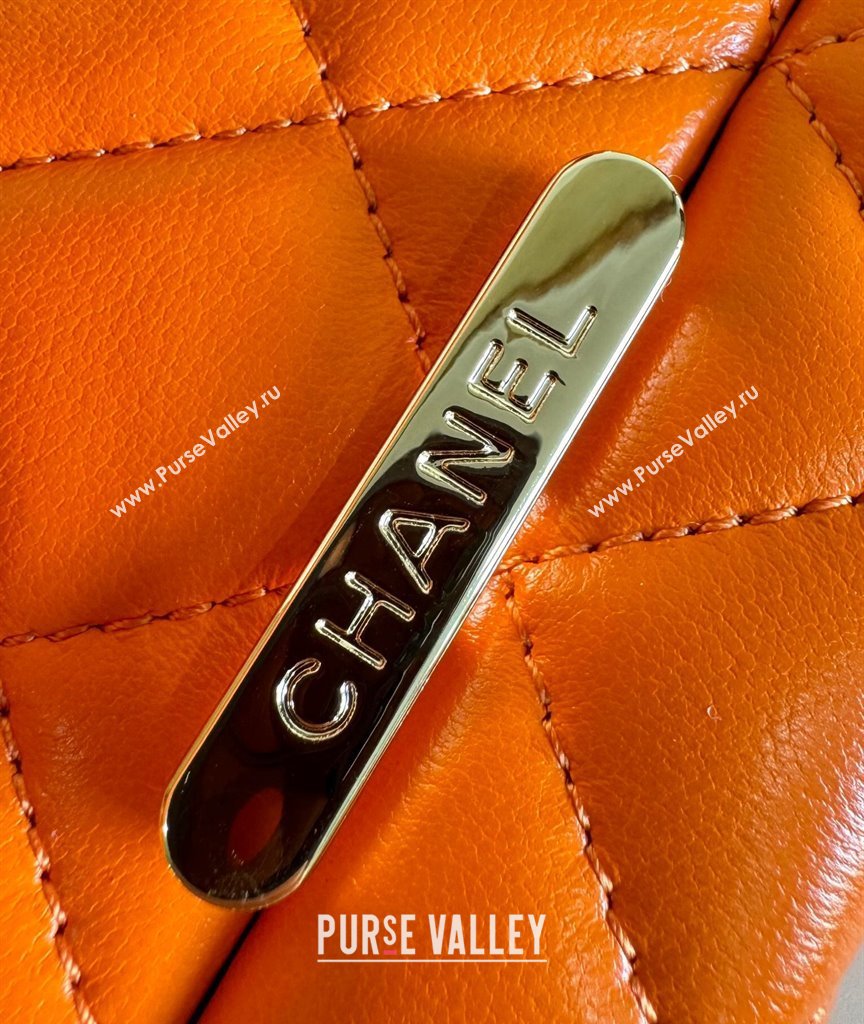 Chanel Quilted Lambskin Box Bag Orange 2024 AS5168 TOP (YD-241106024)