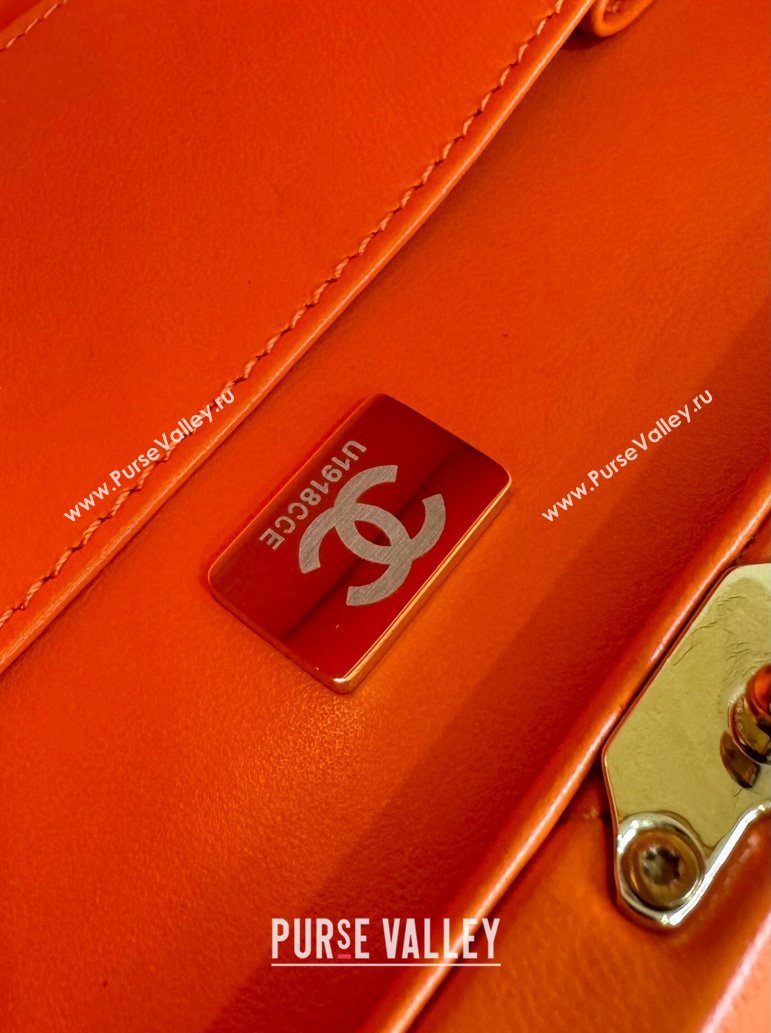 Chanel Quilted Lambskin Box Bag Orange 2024 AS5168 TOP (YD-241106024)