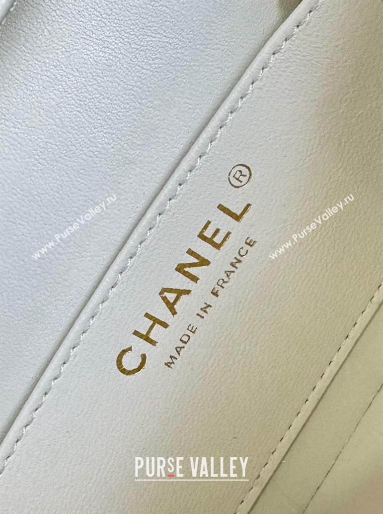 Chanel Quilted Lambskin Small Box Bag White 2024 AS5167 TOP (YD-241106027)