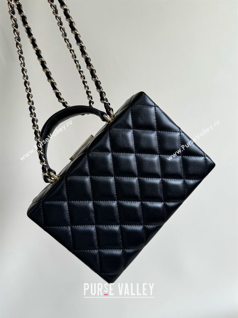 Chanel Quilted Lambskin Small Box Bag Black 2024 AS5167 TOP (YD-241106029)