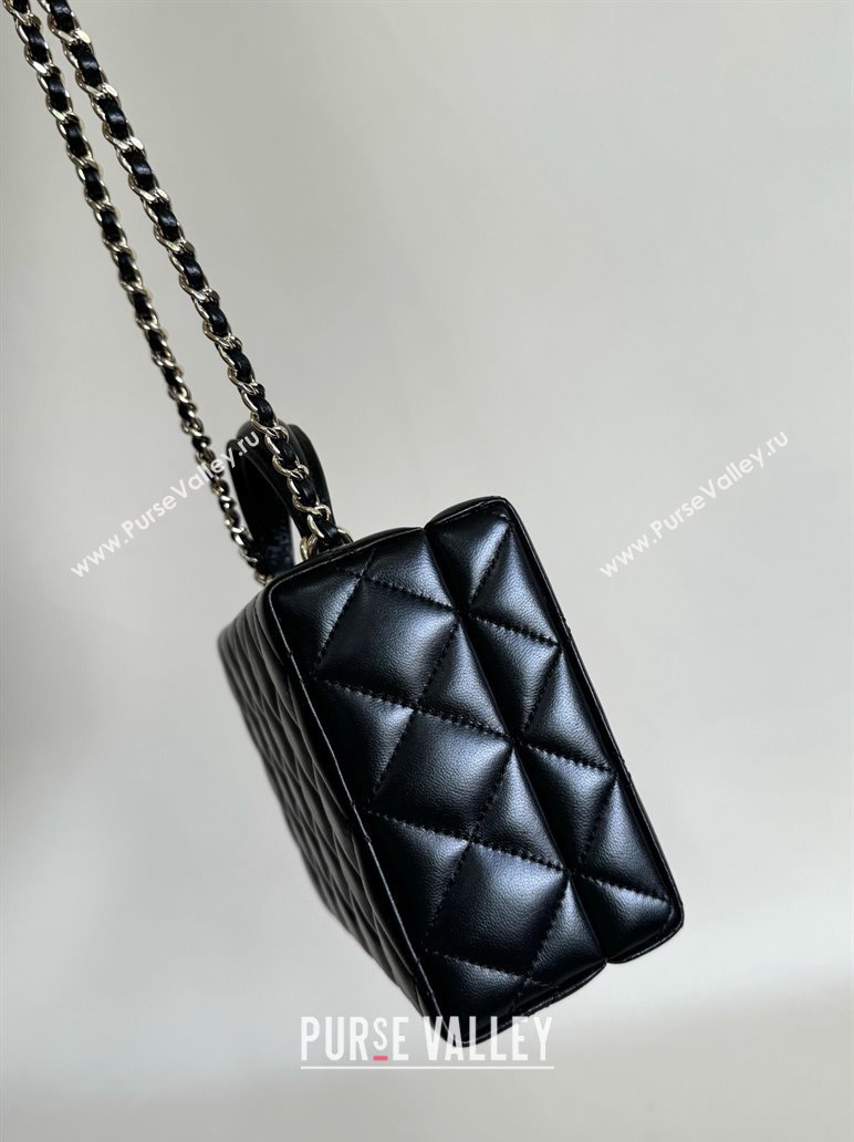 Chanel Quilted Lambskin Small Box Bag Black 2024 AS5167 TOP (YD-241106029)