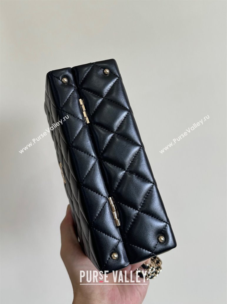 Chanel Quilted Lambskin Small Box Bag Black 2024 AS5167 TOP (YD-241106029)