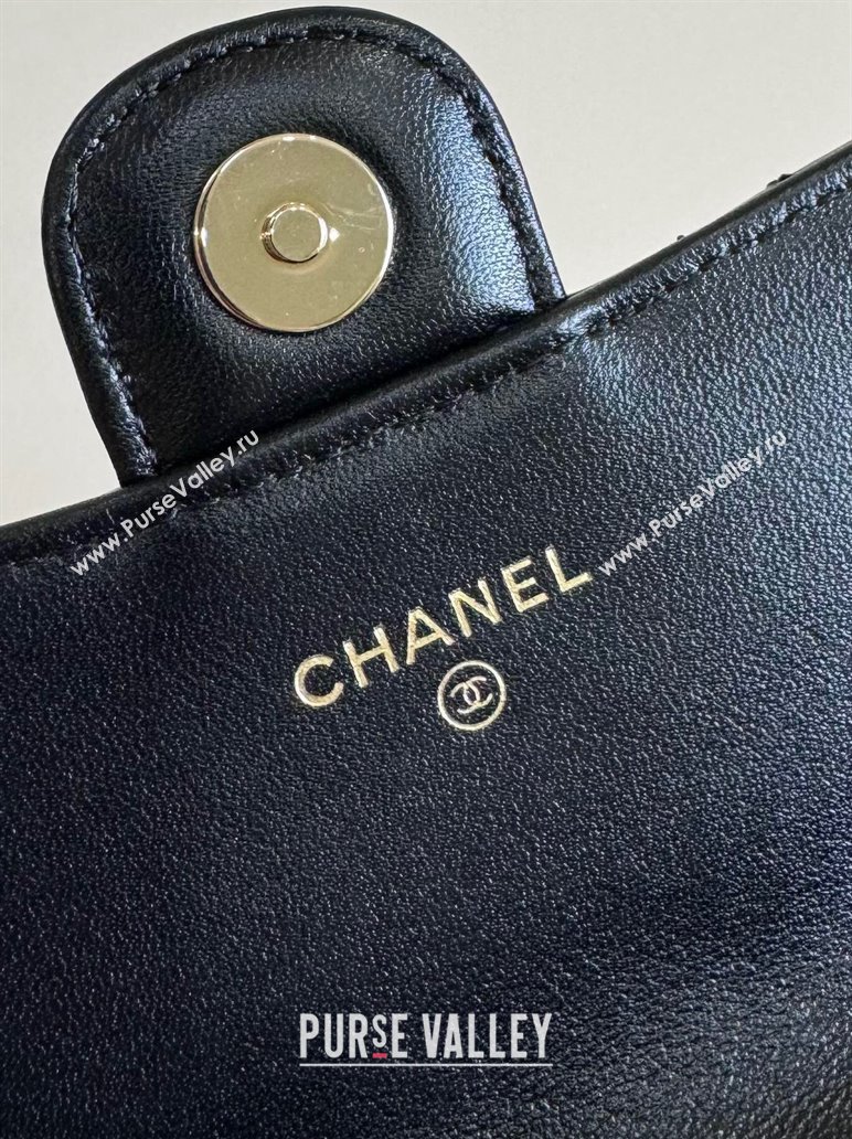 Chanel Patent Calfskin Flap Phone Holder with Chain AP3226 Black 2024 (YD-241106030)