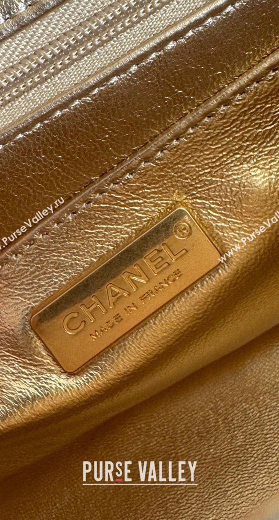 Chanel Mini Classic Flap Bag with Top Handle in Pythonskin Leather AS2431 Gold-Tone 2024 (YD-241106042)