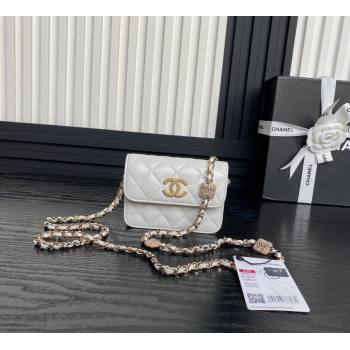 Chanel Lambskin Clutch with Chain AP4315 White 2024 (yezi-241106094)