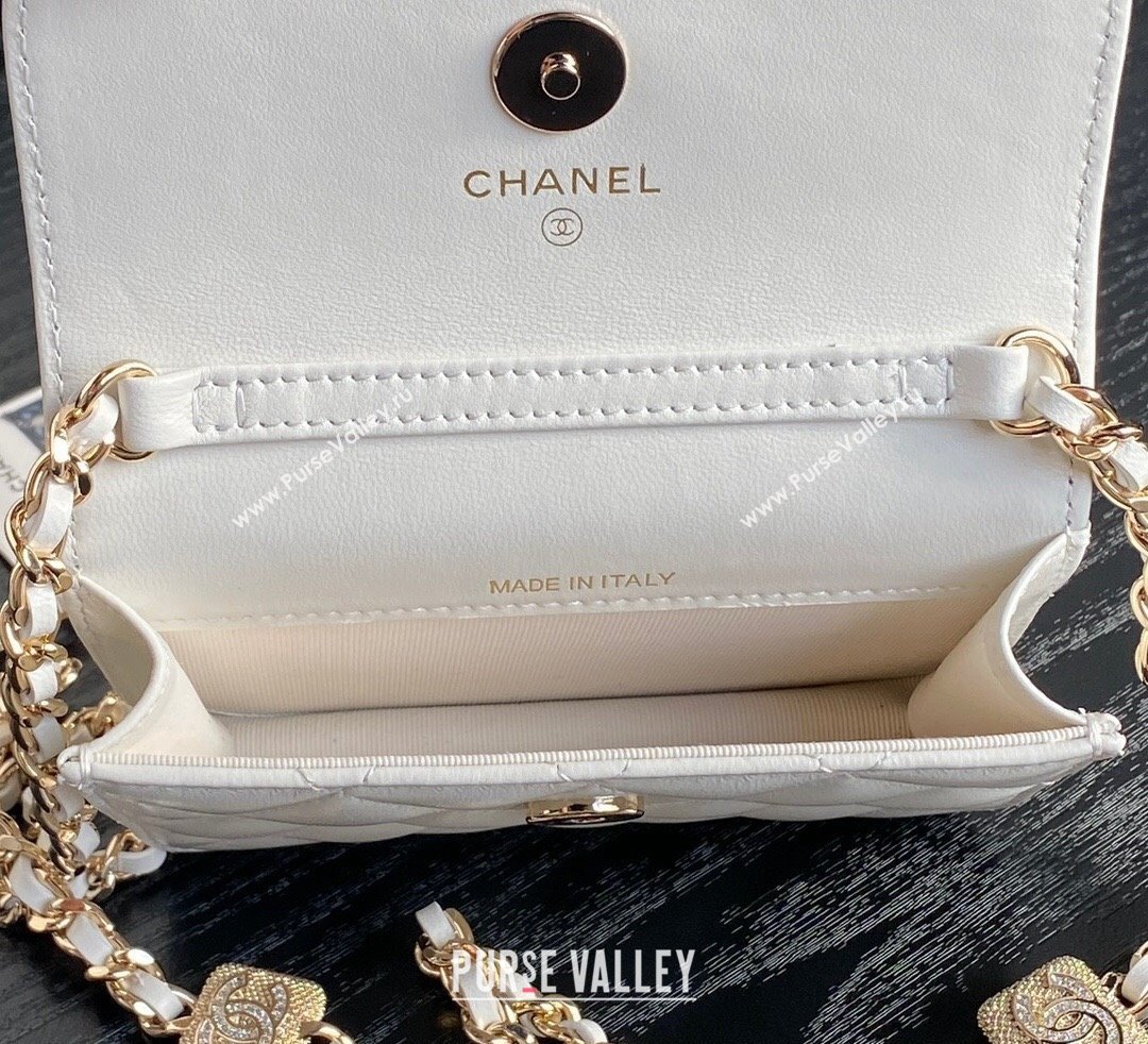 Chanel Lambskin Clutch with Chain AP4315 White 2024 (yezi-241106094)