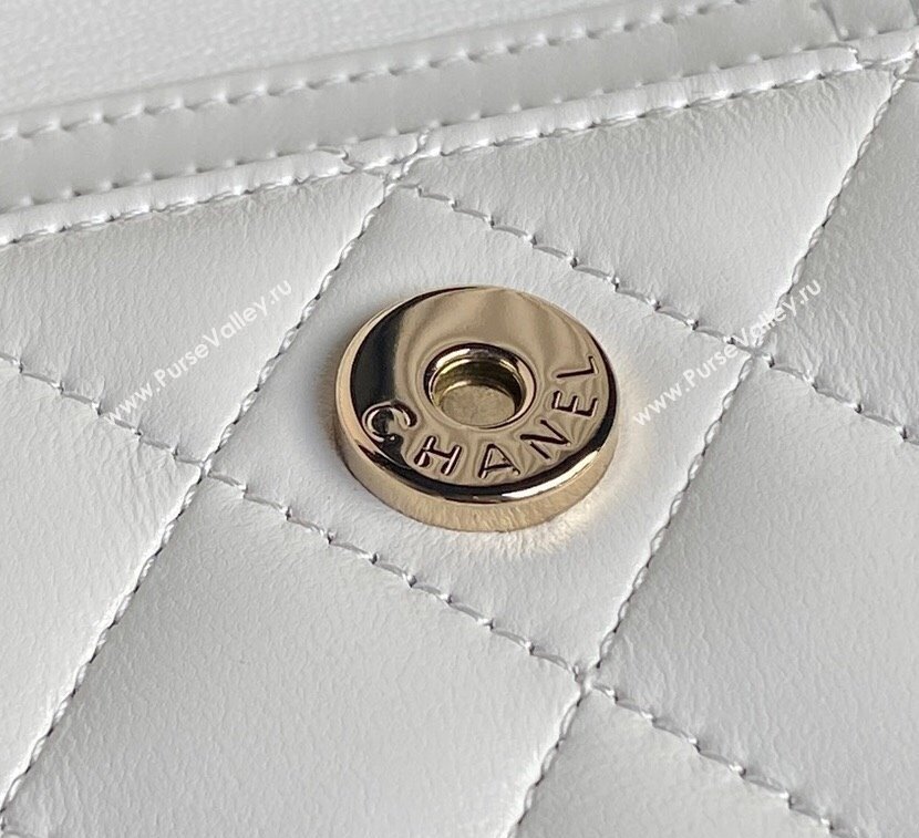 Chanel Lambskin Clutch with Chain AP4315 White 2024 (yezi-241106094)