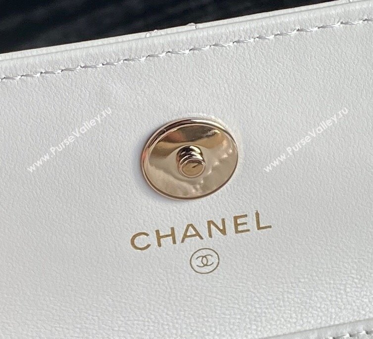 Chanel Lambskin Clutch with Chain AP4315 White 2024 (yezi-241106094)