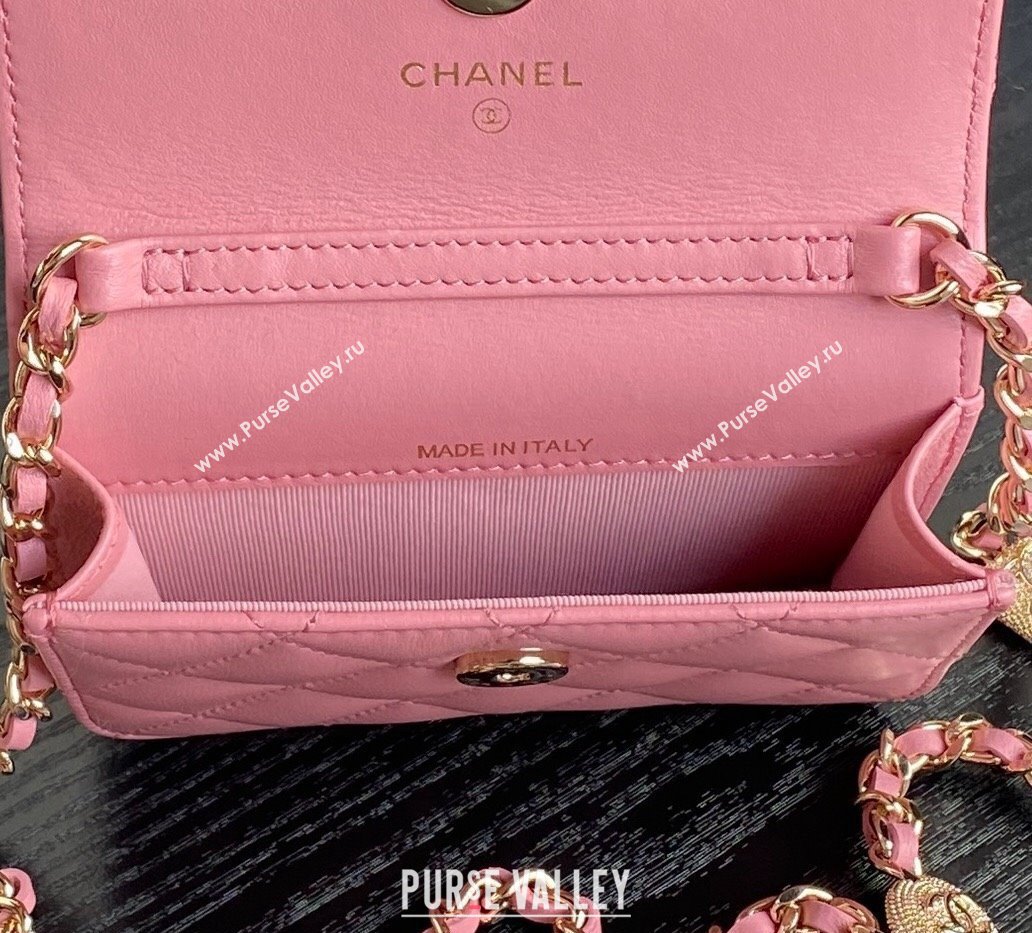 Chanel Lambskin Clutch with Chain AP4315 Light Pink 2024 (yezi-241106095)