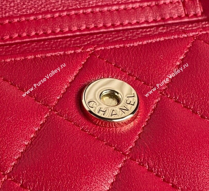 Chanel Lambskin Clutch with Chain AP4315 Red 2024 (yezi-241106096)