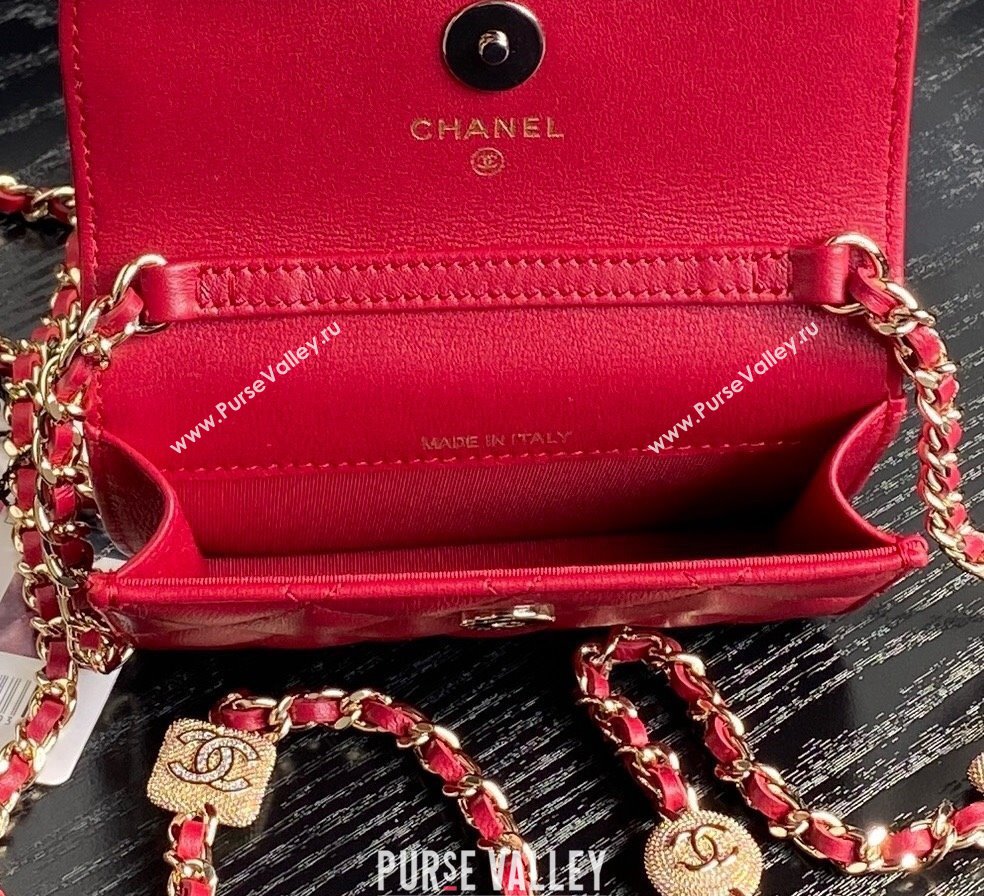 Chanel Lambskin Clutch with Chain AP4315 Red 2024 (yezi-241106096)