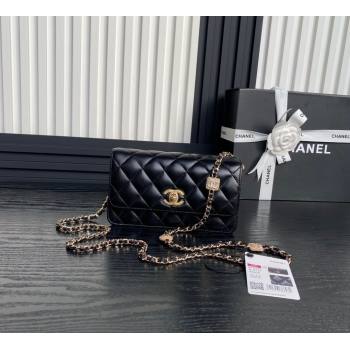 Chanel Lambskin Clutch with Chain AP4300 Black 2024 (yezi-241106099)