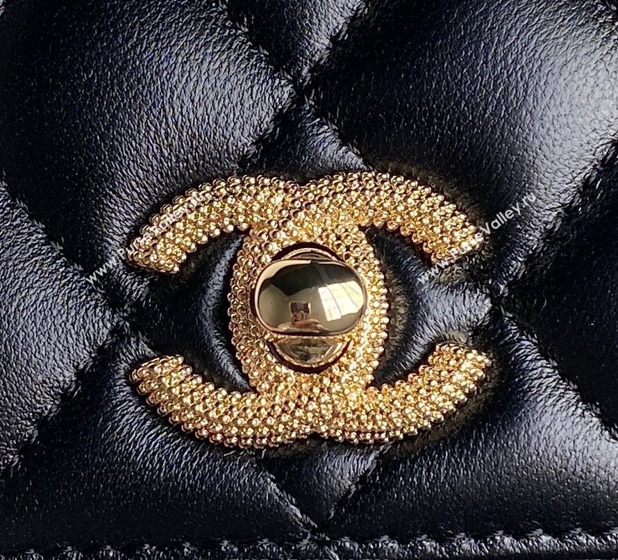 Chanel Lambskin Clutch with Chain AP4300 Black 2024 (yezi-241106099)