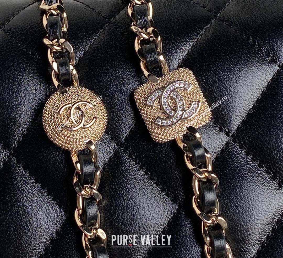 Chanel Lambskin Clutch with Chain AP4300 Black 2024 (yezi-241106099)