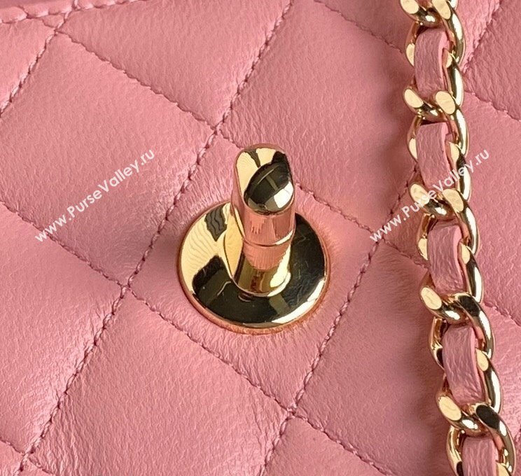 Chanel Lambskin Clutch with Chain AP4300 Pink 2024 (yezi-241106102)