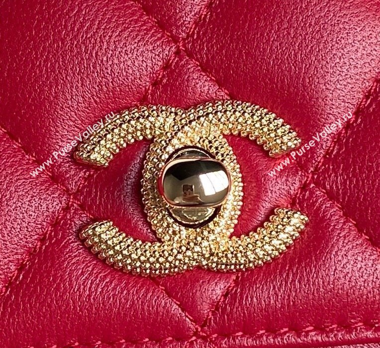 Chanel Lambskin Clutch with Chain AP4300 Red 2024 (yezi-241106103)