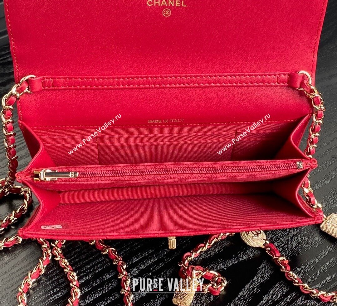 Chanel Lambskin Clutch with Chain AP4300 Red 2024 (yezi-241106103)