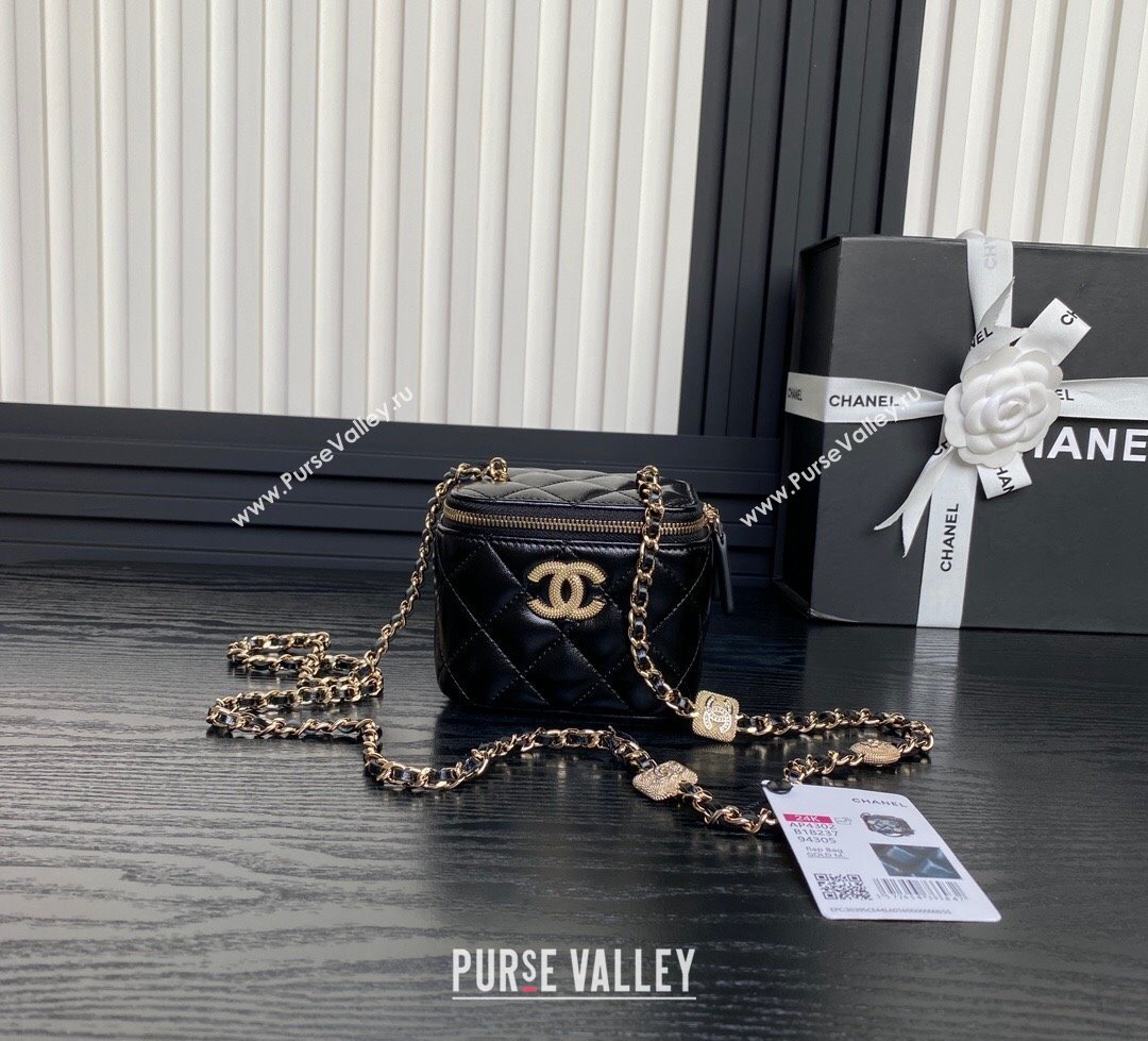 Chanel Lambskin Clutch with Chain AP4302 Black 2024 (yezi-241106109)