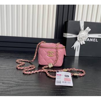 Chanel Lambskin Clutch with Chain AP4302 Pink 2024 (yezi-241106111)