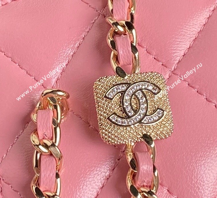 Chanel Lambskin Clutch with Chain AP4302 Pink 2024 (yezi-241106111)