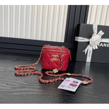 Chanel Lambskin Clutch with Chain AP4302 Red 2024 (yezi-241106112)