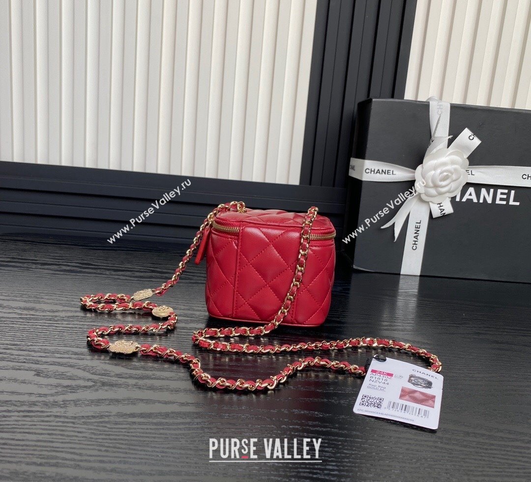 Chanel Lambskin Clutch with Chain AP4302 Red 2024 (yezi-241106112)