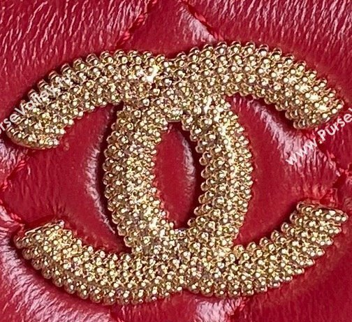 Chanel Lambskin Clutch with Chain AP4302 Red 2024 (yezi-241106112)