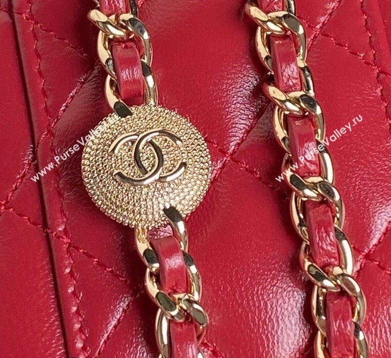 Chanel Lambskin Clutch with Chain AP4302 Red 2024 (yezi-241106112)