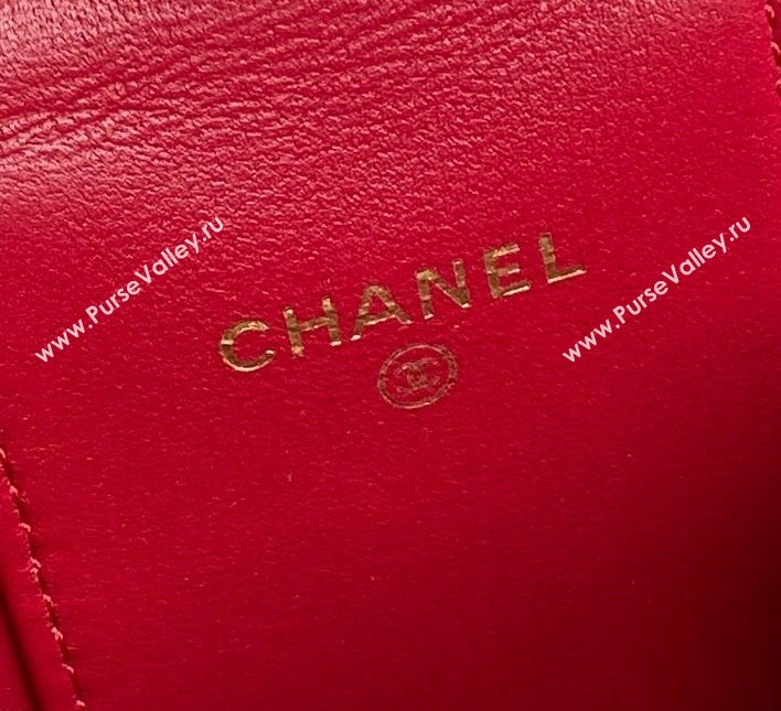 Chanel Lambskin Clutch with Chain AP4302 Red 2024 (yezi-241106112)