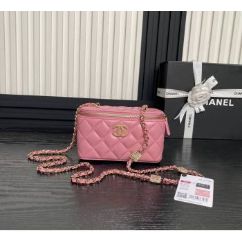 Chanel Lambskin Clutch with Chain AP4301 Pink 2024 (yezi-241106114)