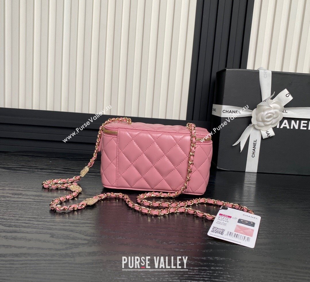 Chanel Lambskin Clutch with Chain AP4301 Pink 2024 (yezi-241106114)