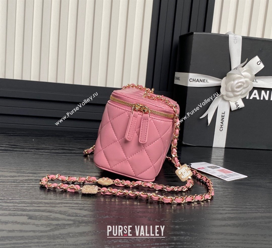 Chanel Lambskin Clutch with Chain AP4301 Pink 2024 (yezi-241106114)