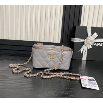 Chanel Lambskin Clutch with Chain AP4301 Grey 2024 (yezi-241106115)