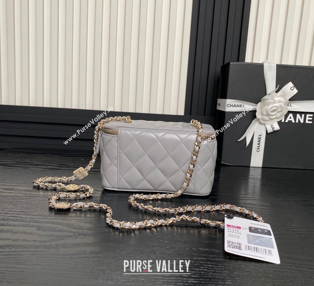 Chanel Lambskin Clutch with Chain AP4301 Grey 2024 (yezi-241106115)