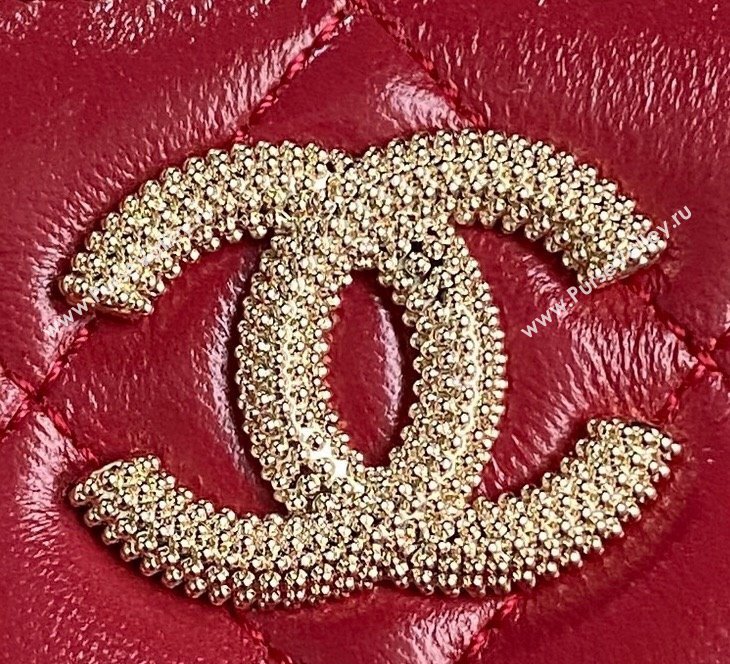 Chanel Lambskin Clutch with Chain AP4301 Red 2024 (yezi-241106116)