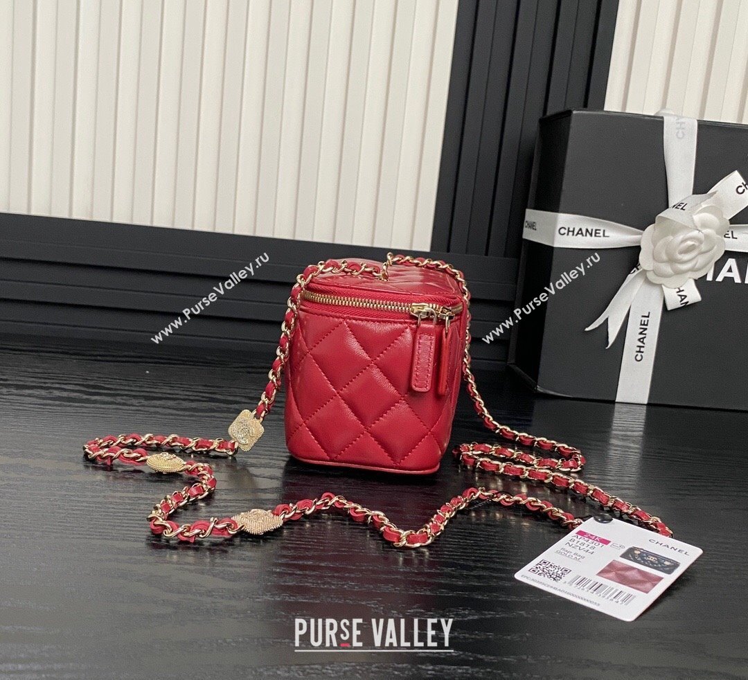 Chanel Lambskin Clutch with Chain AP4301 Red 2024 (yezi-241106116)