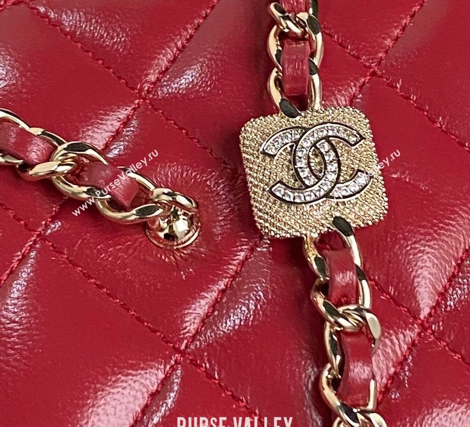 Chanel Lambskin Clutch with Chain AP4301 Red 2024 (yezi-241106116)