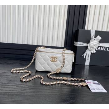 Chanel Lambskin Clutch with Chain AP4301 White 2024 (yezi-241106117)