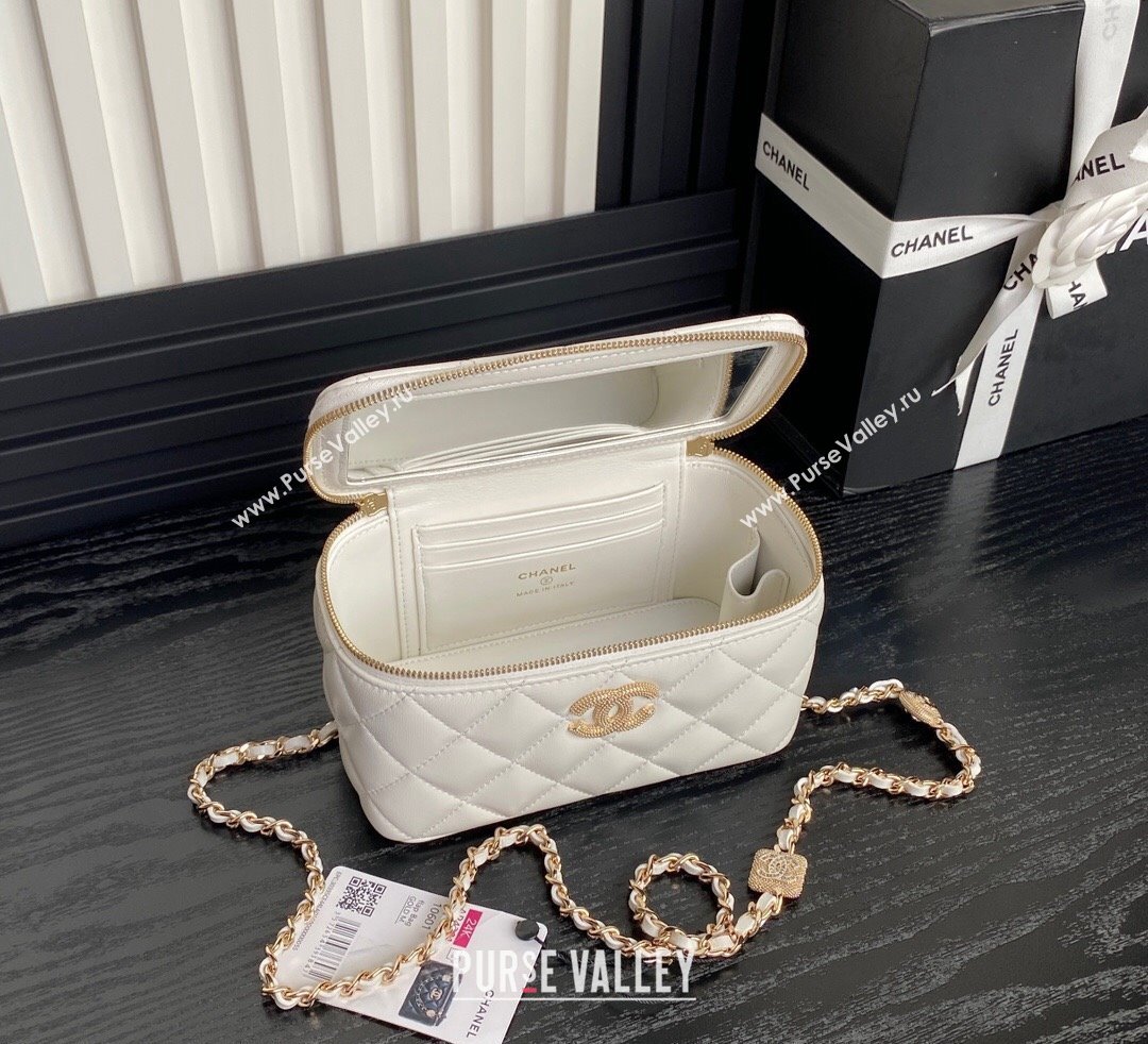 Chanel Lambskin Clutch with Chain AP4301 White 2024 (yezi-241106117)