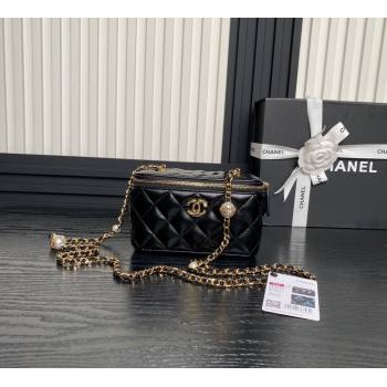 Chanel Lambskin Clutch with Chain and Pearls AP4285 Black 2024 (yezi-241106118)