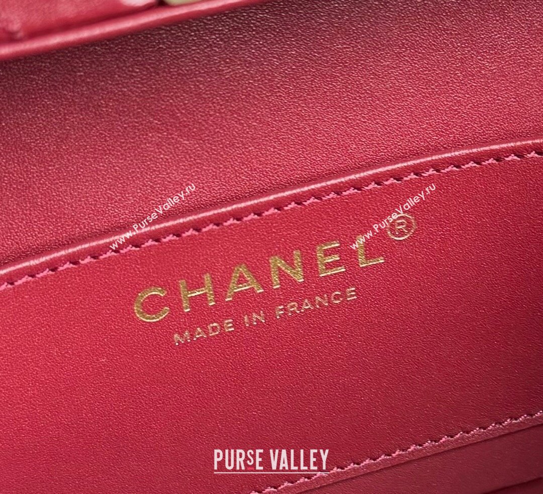 Chanel Quilted Lambskin Small Box Bag Burgundy 2024 AS5167 (yezi-241107003)