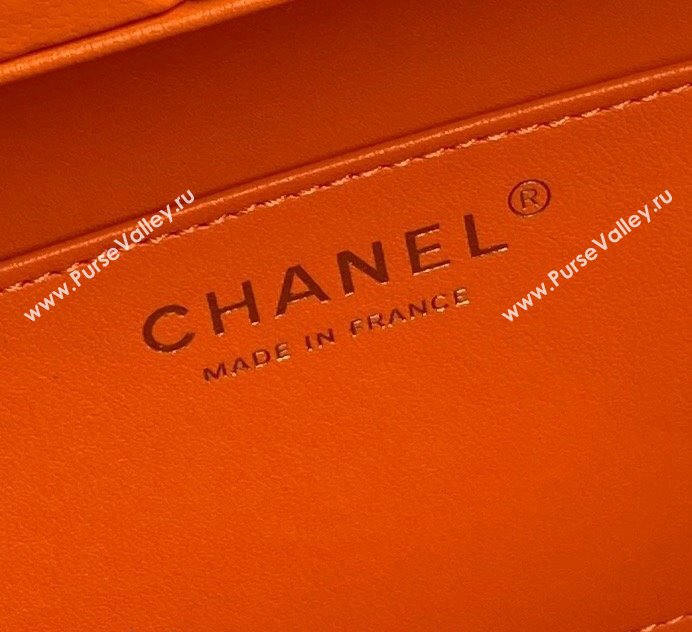 Chanel Quilted Lambskin Box Bag Orange 2024 AS5168 (yezi-241107008)