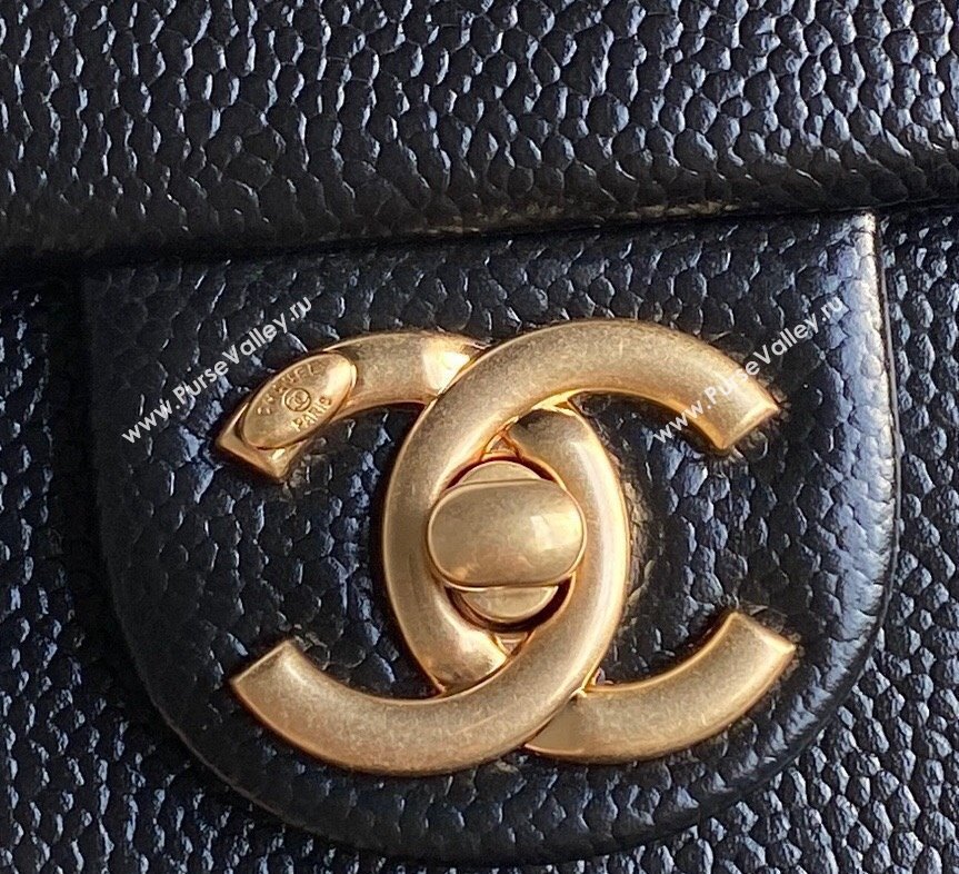 Chanel Grained Shiny Calfskin Small Flap Bag with Chain AS5186 Black 2024 (yezi-241106074)