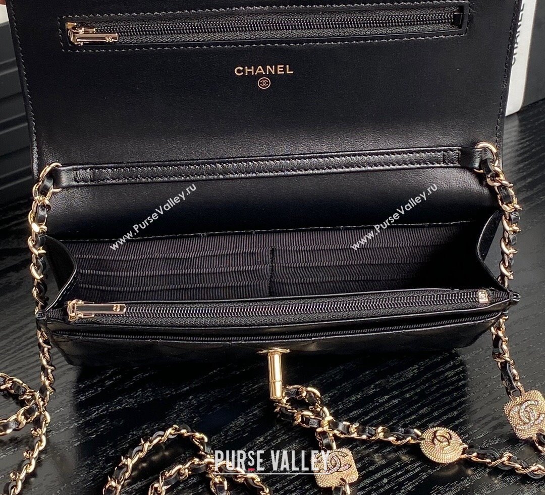 Chanel Lambskin Wallet on Chain WOC AP4299 Black 2024 (yezi-241106127)