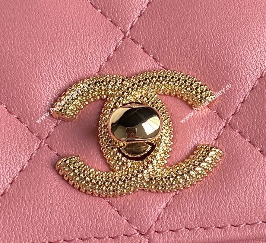 Chanel Lambskin Wallet on Chain WOC AP4299 Pink 2024 (yezi-241106129)