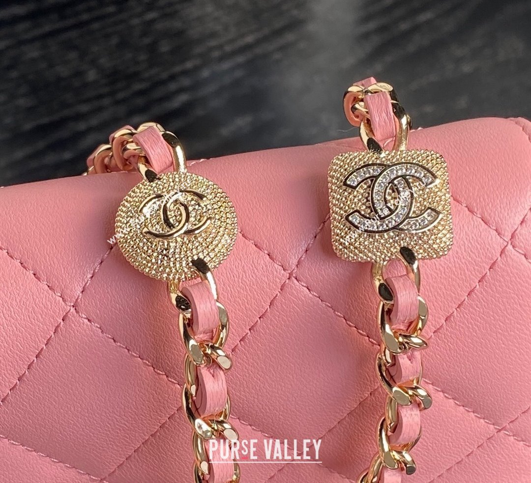 Chanel Lambskin Wallet on Chain WOC AP4299 Pink 2024 (yezi-241106129)