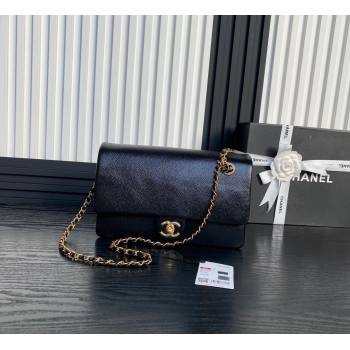 Chanel Medium Flap Bag with Chain in Grained Shiny Calfskin AS5180 Black 2024 (yezi-241106071)